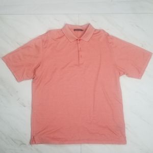Bugatchi Mens Polo T Shirts 100% Mercerized Cotton XL Peach Color